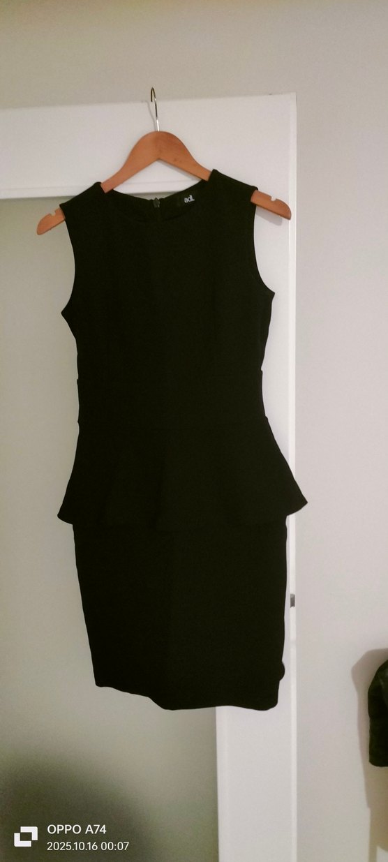 Siyah kısa kollu Elbise - Görsel 2