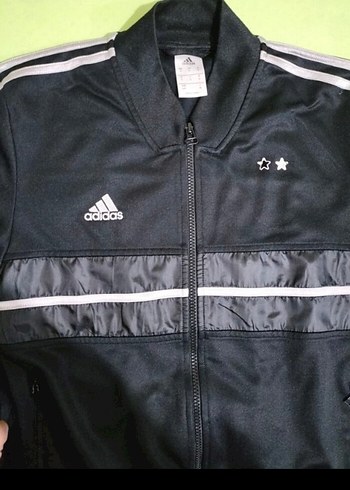 Siyah Adidas Fermuarlı Erkek Spor Eşofman Üstü - Görsel 3