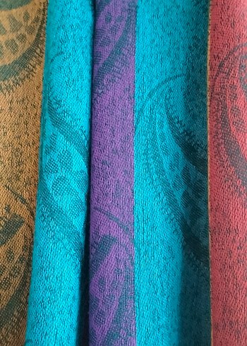 Kadın Çok Renkli Bohem Drape Şal - Görsel 4