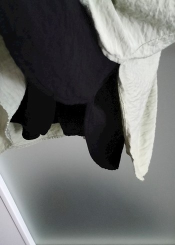 Uzun Kollu Zincir Detaylı Siyah Kadın Tunik - Görsel 8