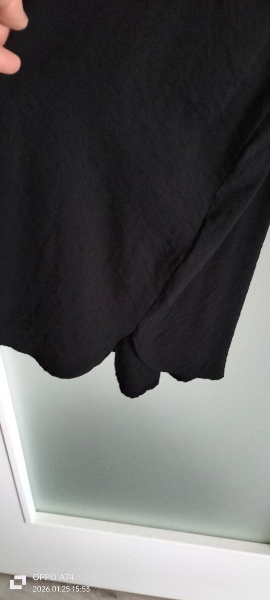 Uzun Kollu Zincir Detaylı Siyah Kadın Tunik - Görsel 5