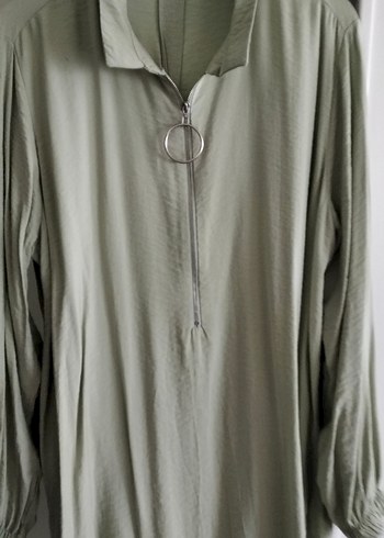 Kadın Uzun Kollu Bol Keten Tunik - Görsel 4