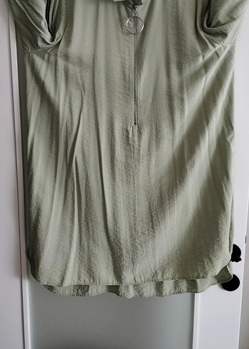 Kadın Uzun Kollu Bol Keten Tunik - Görsel 2