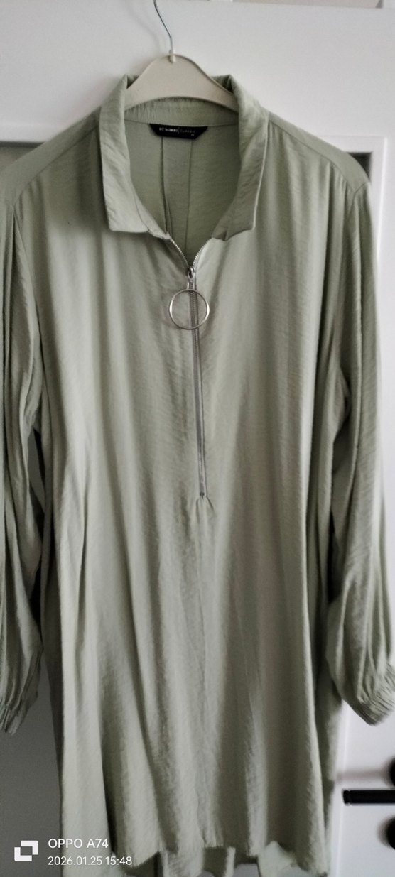 Kadın Uzun Kollu Bol Keten Tunik - Görsel 4