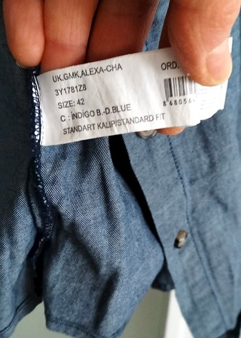 Düğmeli, Uzun Kollu Gömlek - Görsel 3