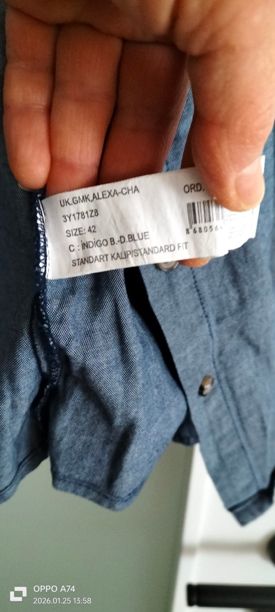 Düğmeli, Uzun Kollu Gömlek - Görsel 3