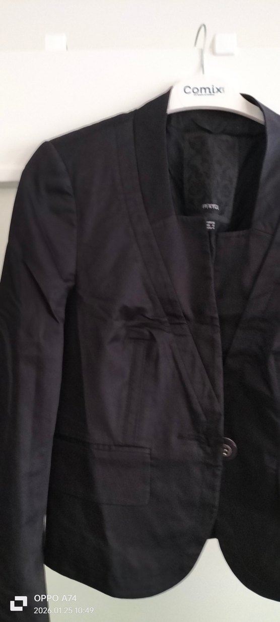 Siyah Düğmeli Kadın Blazer Ceket - Görsel 3