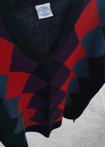 Desenli V Yaka Yün Kazak - Görsel 8