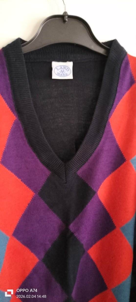 Desenli V Yaka Yün Kazak - Görsel 3