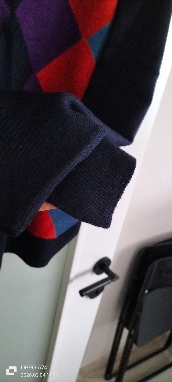 Desenli V Yaka Yün Kazak - Görsel 5