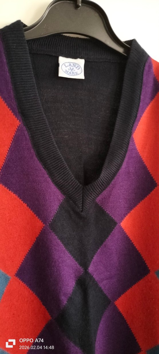 Desenli V Yaka Yün Kazak - Görsel 4