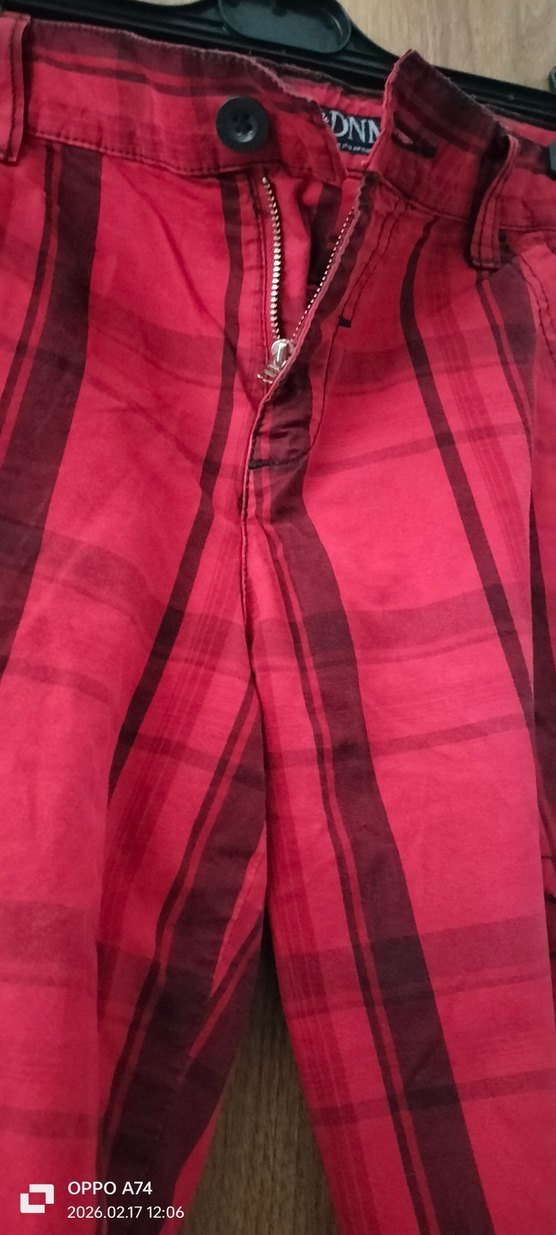 Kemerli Kırmızı Erkek Mini Şort - Görsel 4