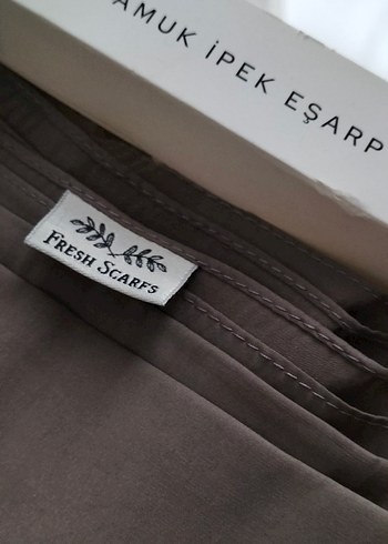 Armine Fresh Scarfs Koyu Kahverengi İpek Esarp