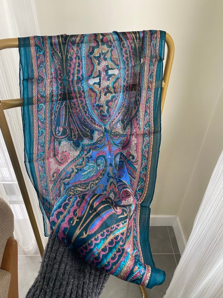 HİNT İPEĞİ FULAR - Görsel 2