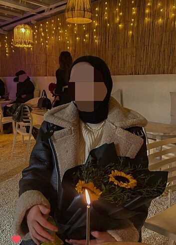Kürklü biker ceket