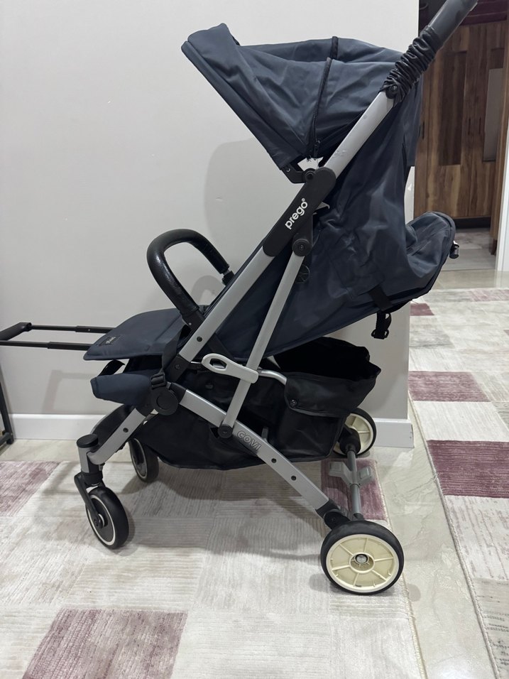 Füme/ Siyah  Bebek Arabası Katlanabilir Tasarım - Görsel 5