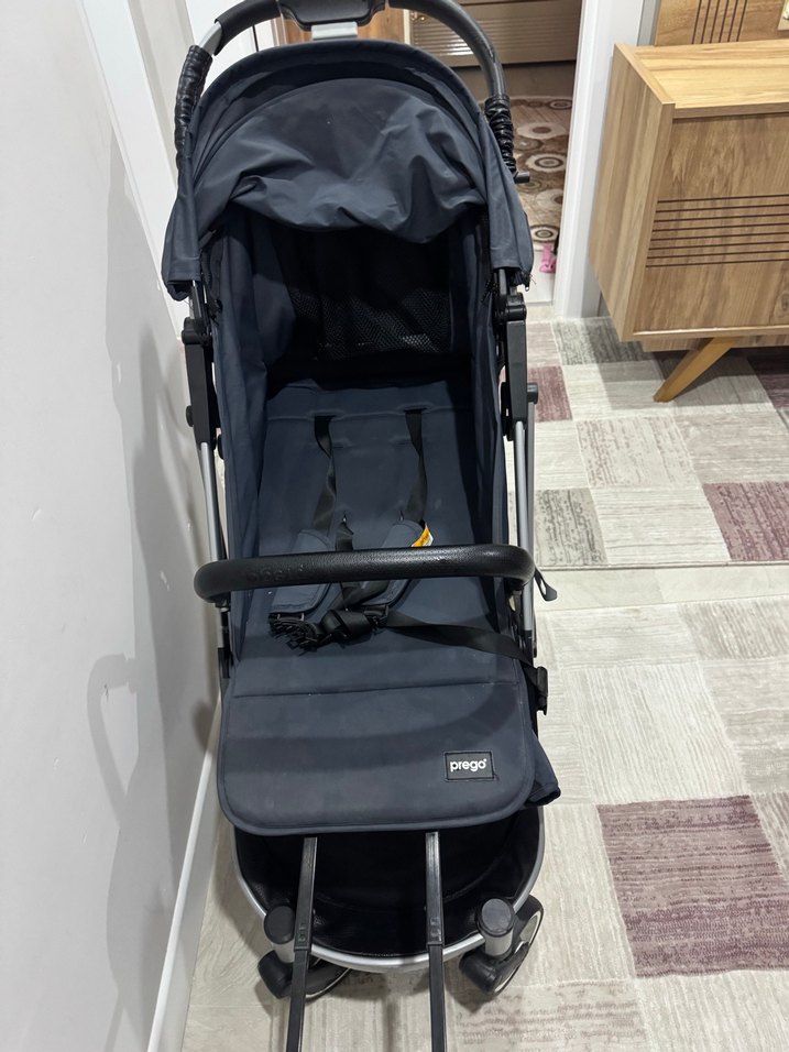 Füme/ Siyah  Bebek Arabası Katlanabilir Tasarım - Görsel 2