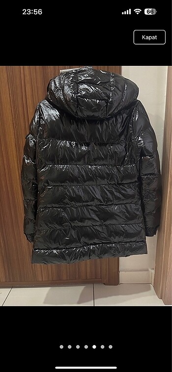 Parlak yüzeyli, kalın kışlık mont - Görsel 5