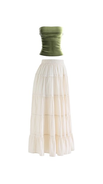 Beige Maxi Skirt