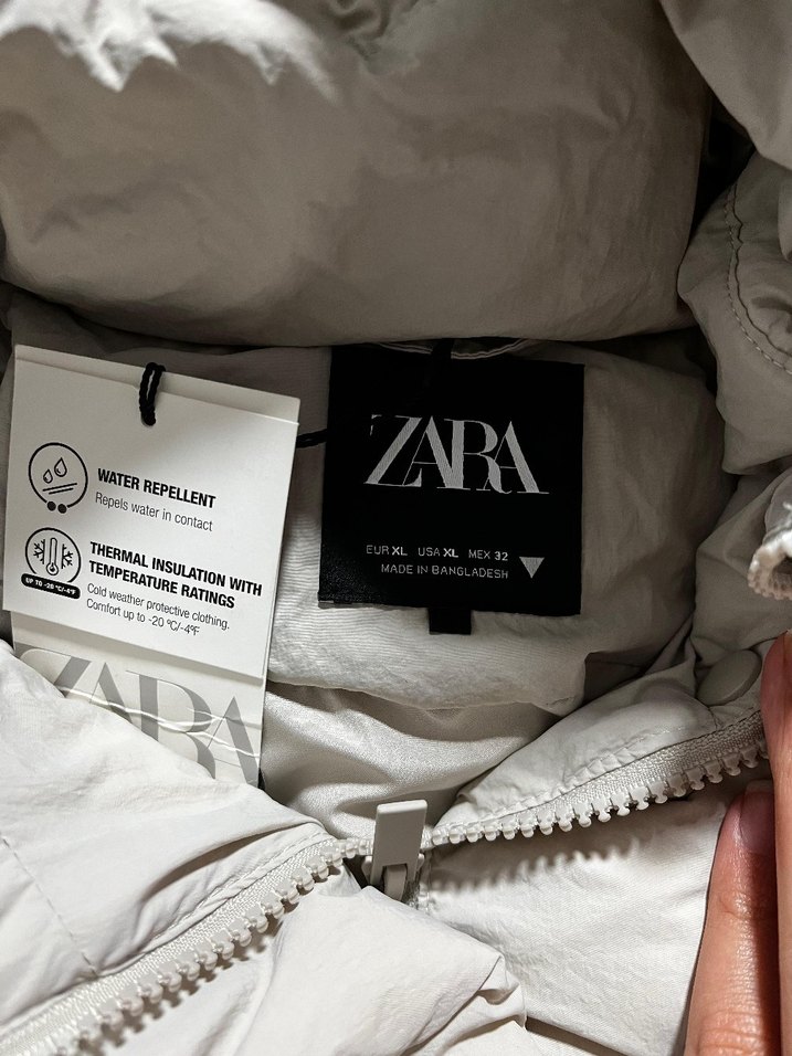 krem Puff Mont, Yüksek Yakalı, Rahat Kesim - Görsel 5