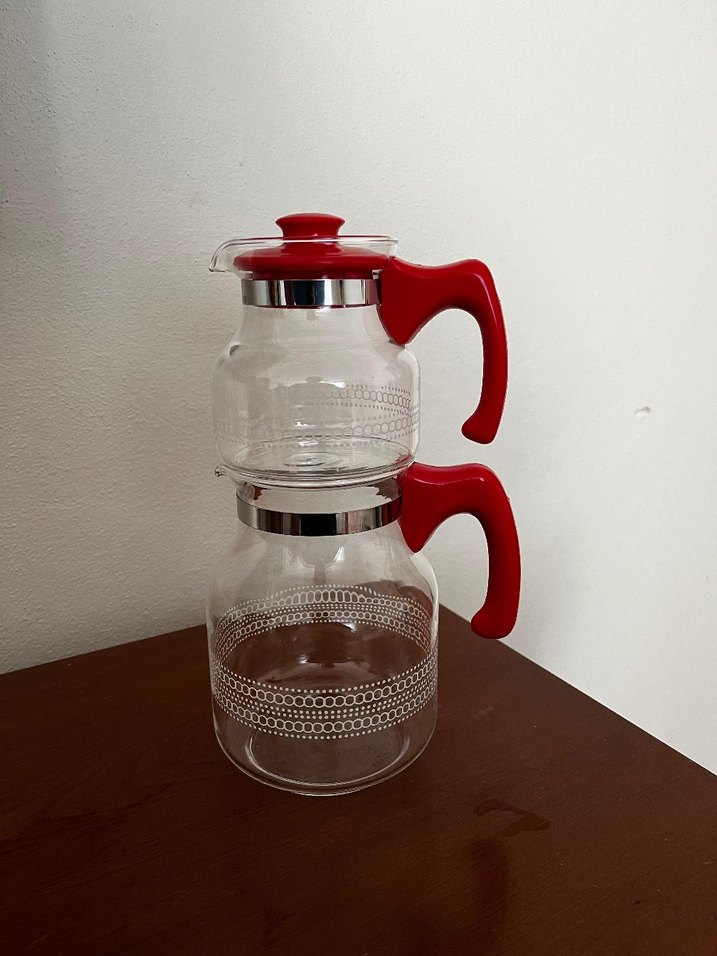 Kırmızı Kapaklı Cam Çaydanlık Seti - Görsel 2