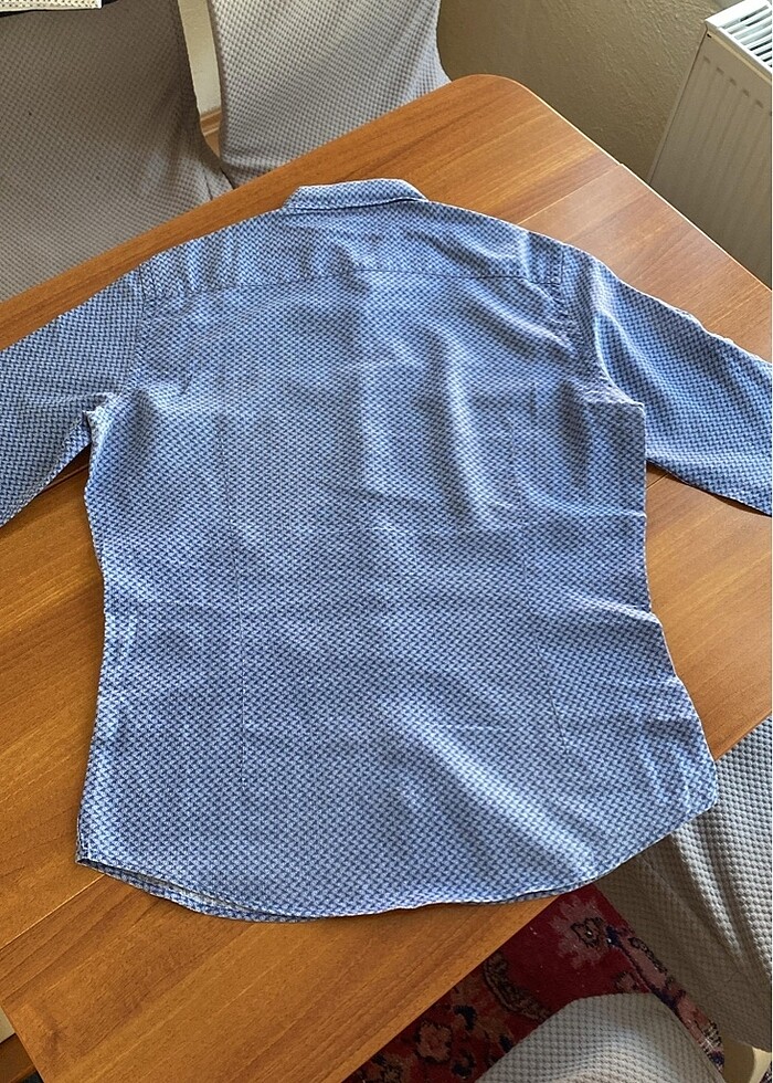 Mavi erkek gömlek - Görsel 3