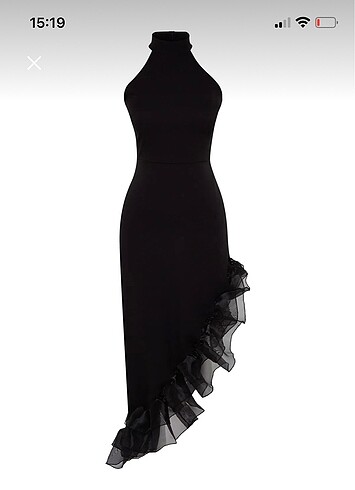 Siyah şık elbise - Görsel 6