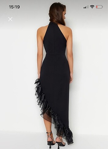 Siyah şık elbise - Görsel 5