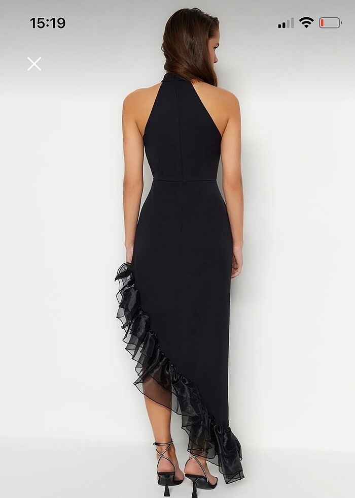 Siyah şık elbise - Görsel 5