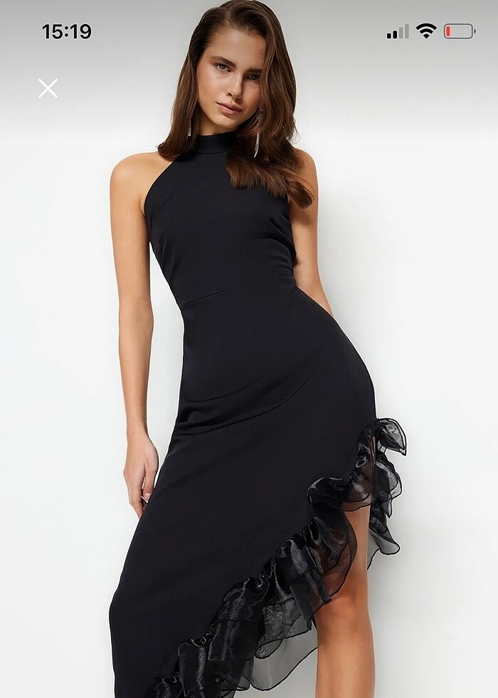 Siyah şık elbise - Görsel 3