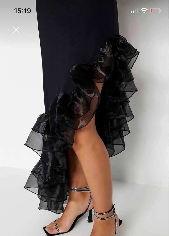 Siyah şık elbise - Görsel 4