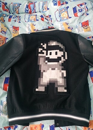 H&m mario baskılı kolej ceket