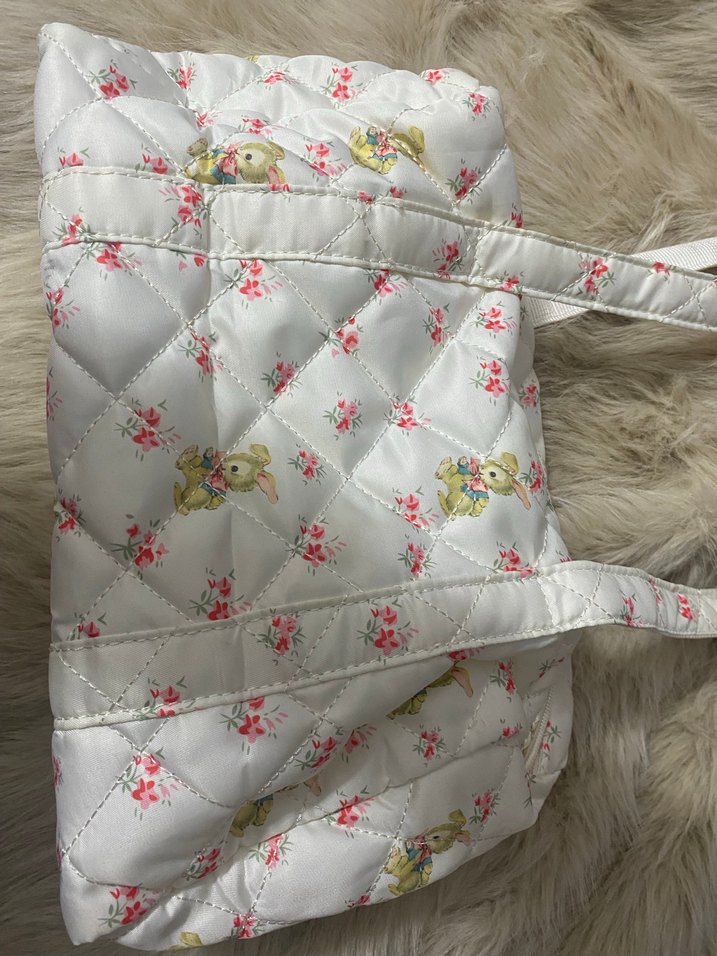 Beyaz Beyaz Baskılı Cutecore çanta - Görsel 3