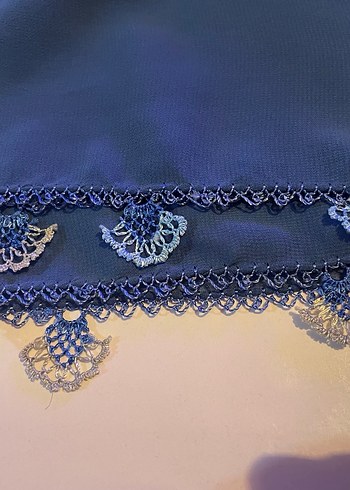 Grep eşarp iğne oyalı el emeği - Görsel 5