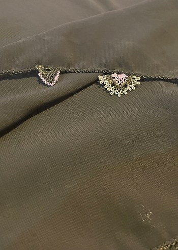 Grep eşarp iğne oyalı el emeği - Görsel 3