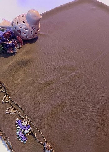 Grep eşarp iğne oyalı el emeği - Görsel 6