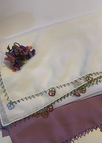 Grep eşarp iğne oyalı el emeği - Görsel 15