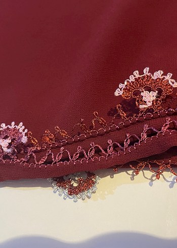 Grep eşarp iğne oyalı el emeği - Görsel 8