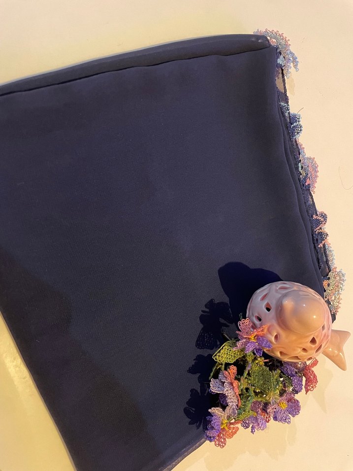 Grep eşarp iğne oyalı - Görsel 4