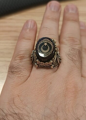 Gümüş Erkek Yüzük 925 ayar - Görsel 2