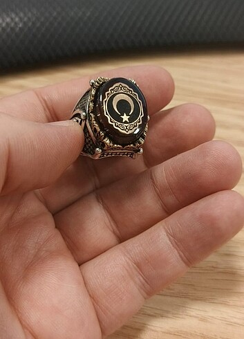 Gümüş Erkek Yüzük 925 ayar - Görsel 7