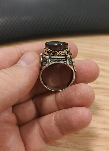 Gümüş Erkek Yüzük 925 ayar - Görsel 8