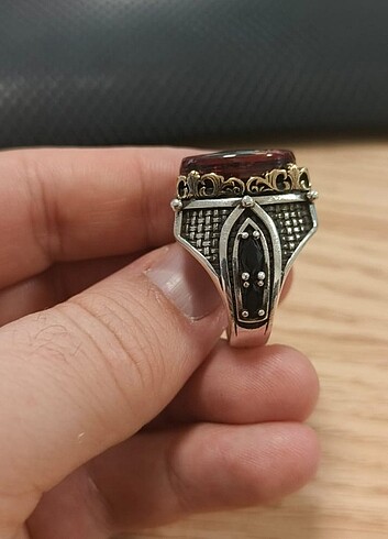 Gümüş Erkek Yüzük 925 ayar - Görsel 9