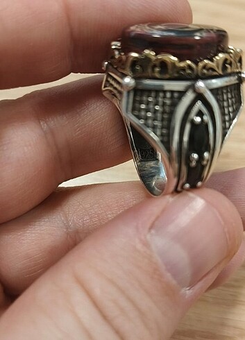 Gümüş Erkek Yüzük 925 ayar - Görsel 10