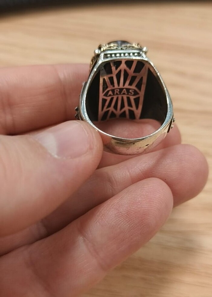 Gümüş Erkek Yüzük 925 ayar - Görsel 4