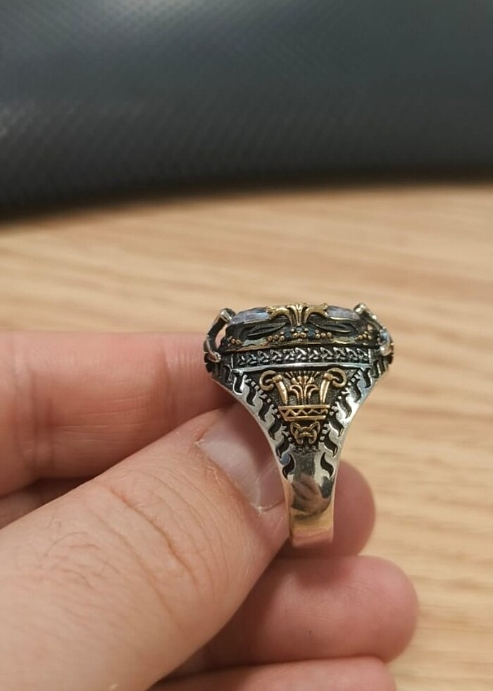 Gümüş Erkek Yüzük 925 ayar - Görsel 2