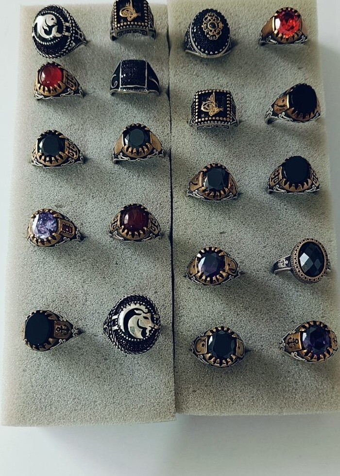 Gümüş Erkek Yüzük 925 Ayar - Görsel 5