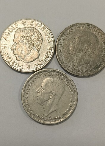 Gümüş Para İsveç Kron - Görsel 2