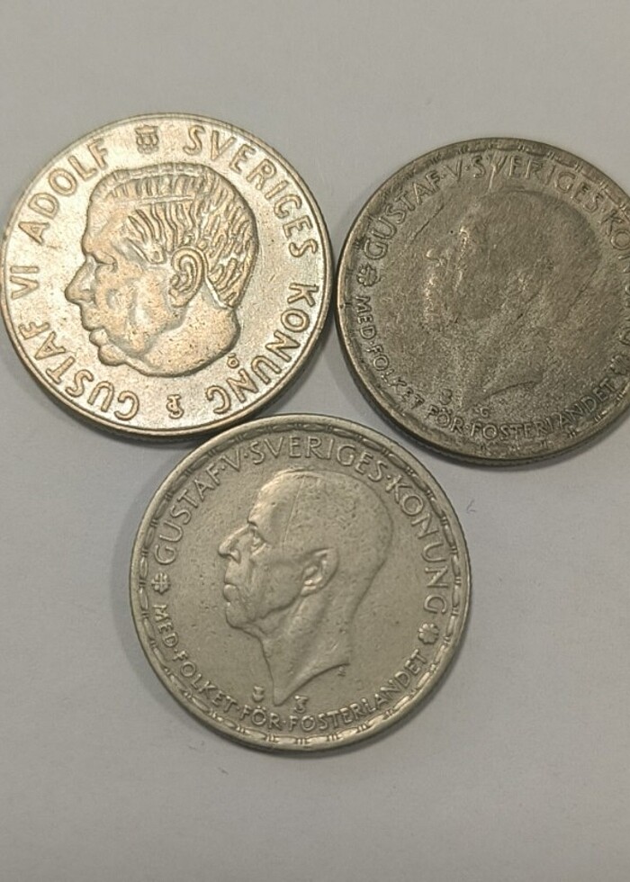Gümüş Para İsveç Kron - Görsel 2