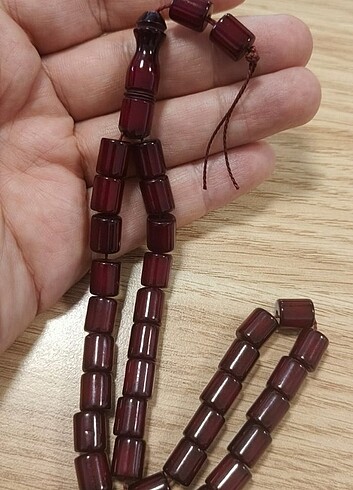 Eski Döküm Eski Yapım Sıkma Kehribar Tesbih - Görsel 6